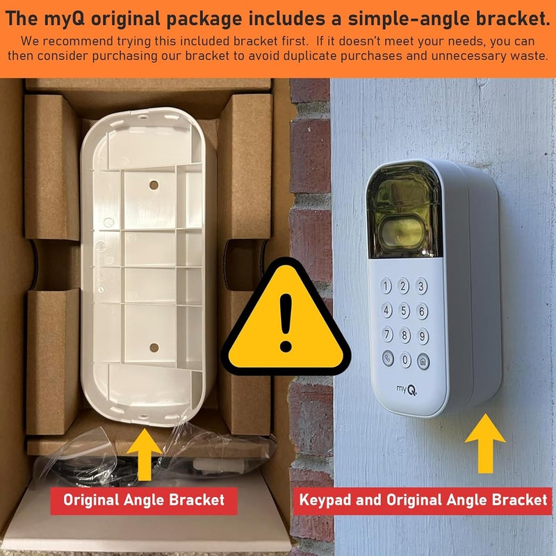 iTODOS Swivel Mount for myQ Smart Garage Video Keypad ,Angle Adjustable(40 to 140 ) Degree Mounting Bracket for myQ ,Easy to Install (Video Keypad is NOT Included - Image 5